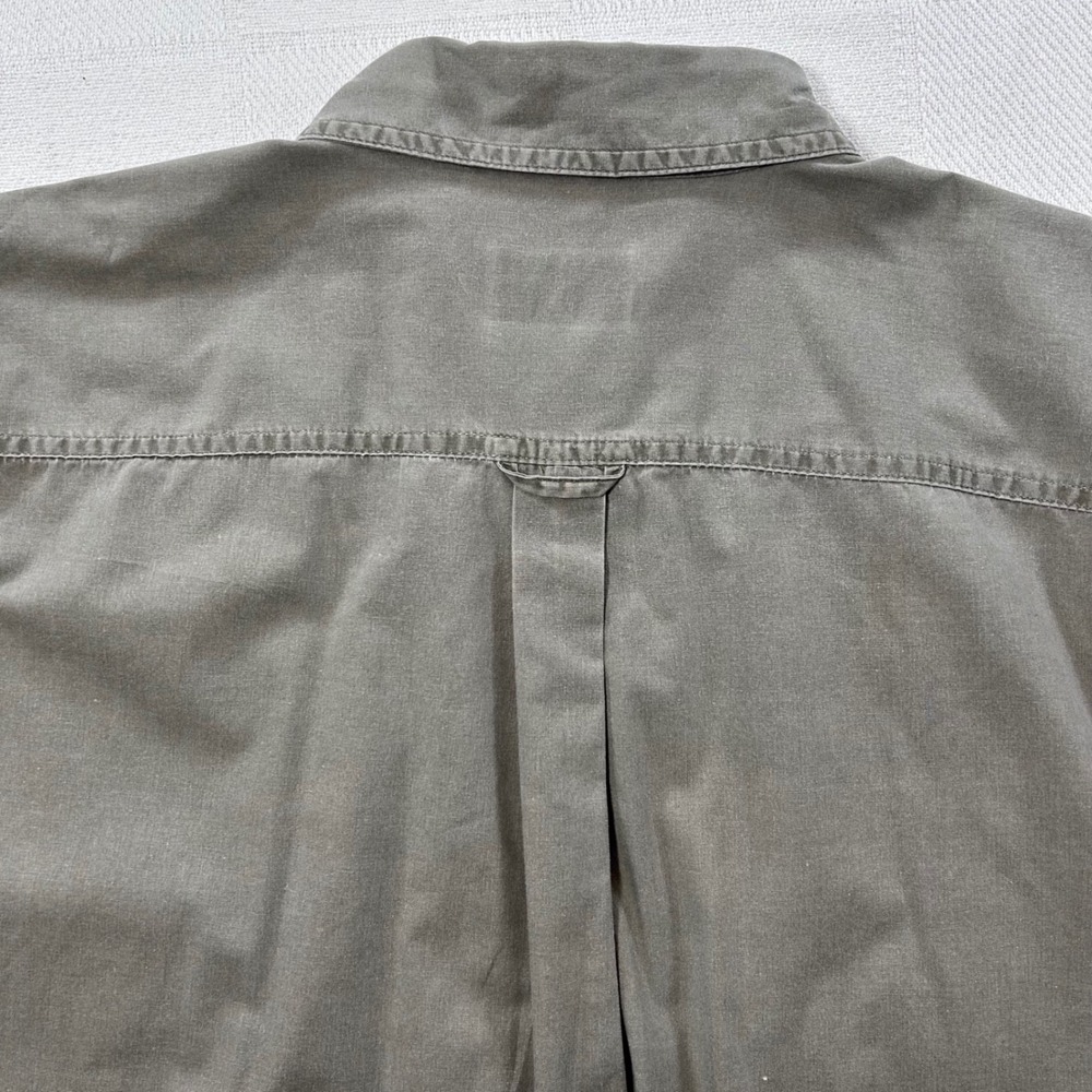 National Geographic Travel Collection Mens Large Gray Cotton Utility Shirt SS - Picture 4 of 8